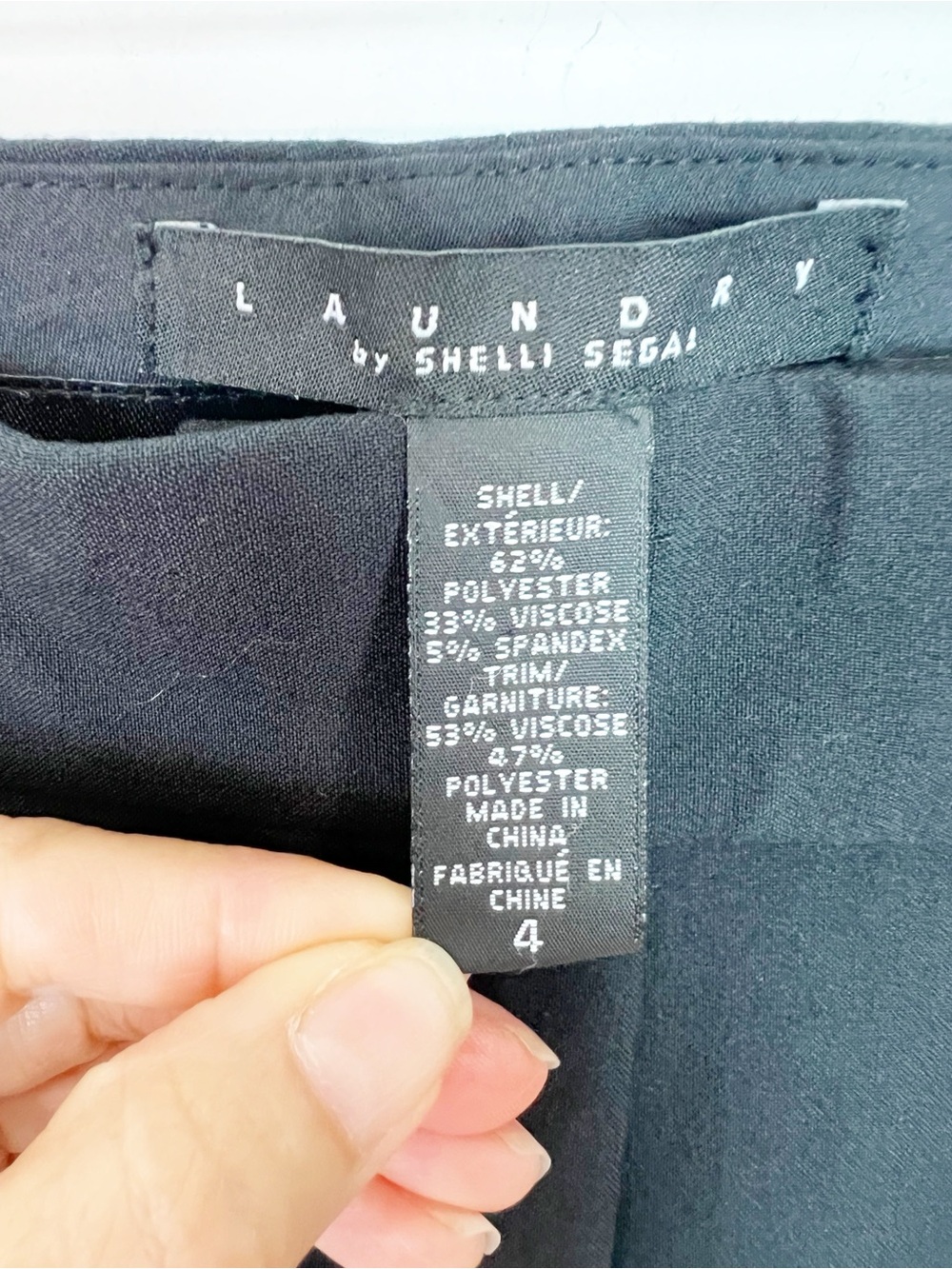 LAUNDRY BY SHELLI SEGIL BLACK TUXEDO STRIPE PANTS WOMENS SZ 4 - Picture 2 of 6